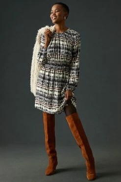 Best deal ???? Bella Dahl Smocked Mini ???? Dress BLACK & WHITE ????