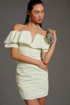 Brand new ???? Maeve Ruched Off-The-Shoulder ???? Dress GUACAMOLE ????