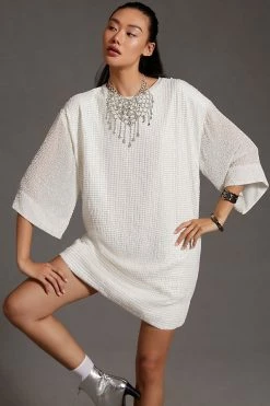 Wholesale ???? Let Me Be Sequin Mini ???? Dress WHITE ⌛