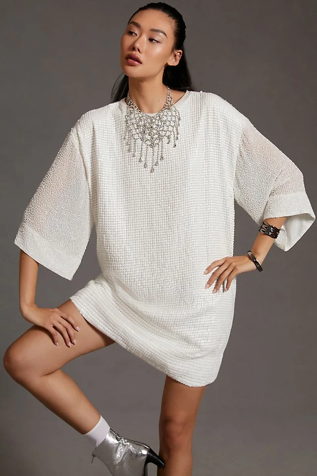 Wholesale ???? Let Me Be Sequin Mini ???? Dress WHITE ⌛