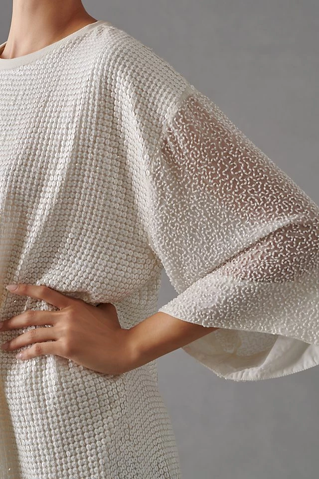 Wholesale ???? Let Me Be Sequin Mini ???? Dress WHITE ⌛ - Image 5