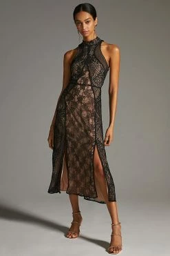 Promo ???? By Anthropologie Structured Midi ???? Dress BLACK ????