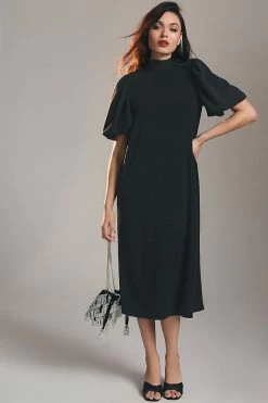 Outlet ✨ Amadi Mock-Neck ???? Dress BLACK ????