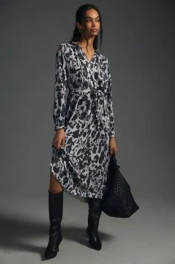 Best Pirce ???? Cloth & Stone Long-Sleeve ???? Dress PLUM ????