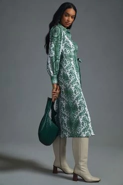 New ???? Kachel Printed Maxi ???? Dress GREEN MOTIF ????