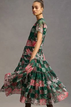 Best reviews of ✔️ Bhanuni By Jyoti Bhanuni Jyoti Tiered Short-Sleeve ???? Dress GREEN ????