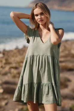Wholesale ⭐ By Anthropologie V-Neck Knit ???? Dress MOSS ????